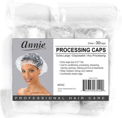 Annie clear XL cap front view shows full-head coverage and easy monitoring