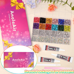 AnoleAir compartment storage box keeping mixed-size gems organized for fast access