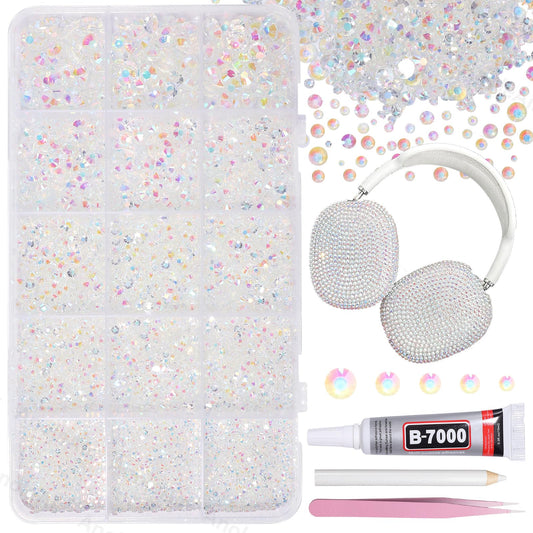 AnoleAir front packaging showing 12000 clear AB rhinestones, great for large projects