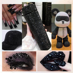 AnoleAir rhinestones bedazzled on a sealed epoxy tumbler for lasting sparkle