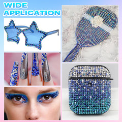 AnoleAir rhinestones applied to a tumbler demonstrating durable decorative effect