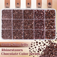 AnoleAir close-up of mixed 2mm–6mm rhinestones displaying size variety for precise designs