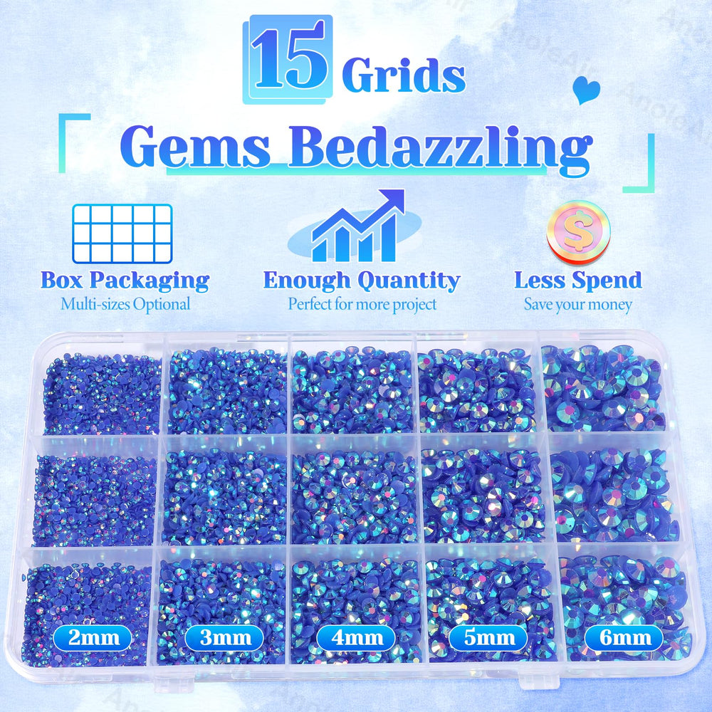AnoleAir size comparison of 2mm to 6mm rhinestones for planning detailed craft designs