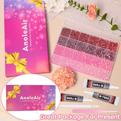 AnoleAir compartmented tray displaying separated 2mm–6mm sizes for easy access