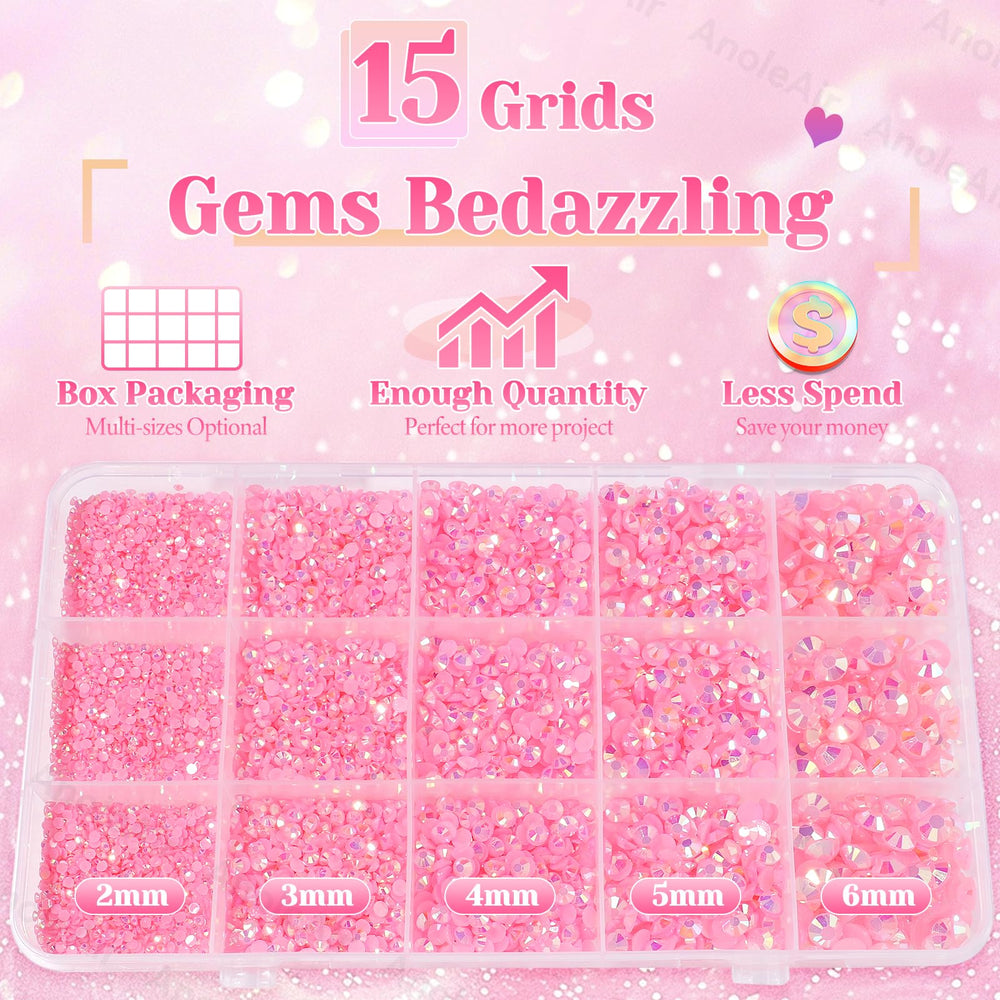 AnoleAir tweezer and pickup pencil set shown for precise gem placement