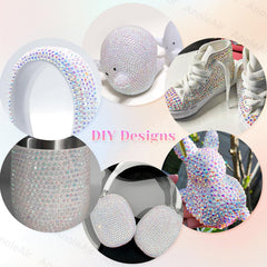 AnoleAir rhinestones applied to stainless tumbler illustrating durable, eye-catching finish