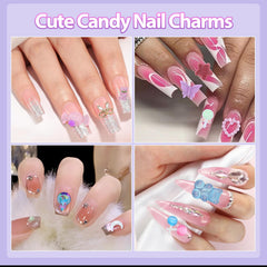 Anower charms in a studio manicure scene showcasing professional finish
