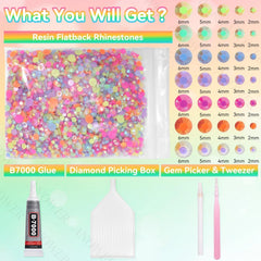 Anower gem picker and tweezers set arranged to demonstrate precise placement benefit