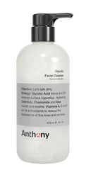 Anthony Glycolic Facial Cleanser front bottle showing packaging and everyday grooming benefit
