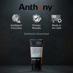 Anthony lotion texture on hand demonstrating quick absorption and matte benefit