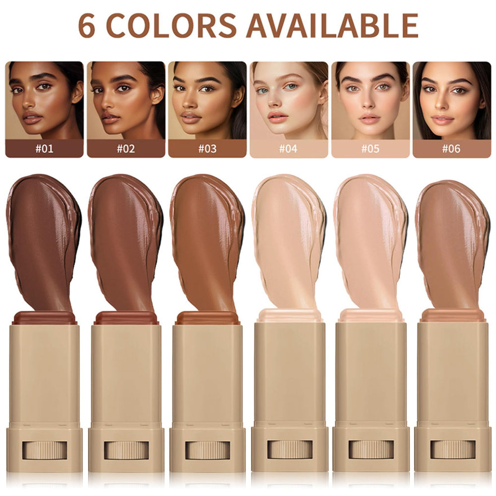 Anweina application on cheek blending to show natural coverage benefit