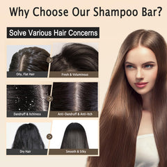 Anweina bar applied to wet hair showing easy scalp coverage