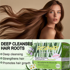 Anweina shampoo bar being applied to scalp demonstrating easy use and massage