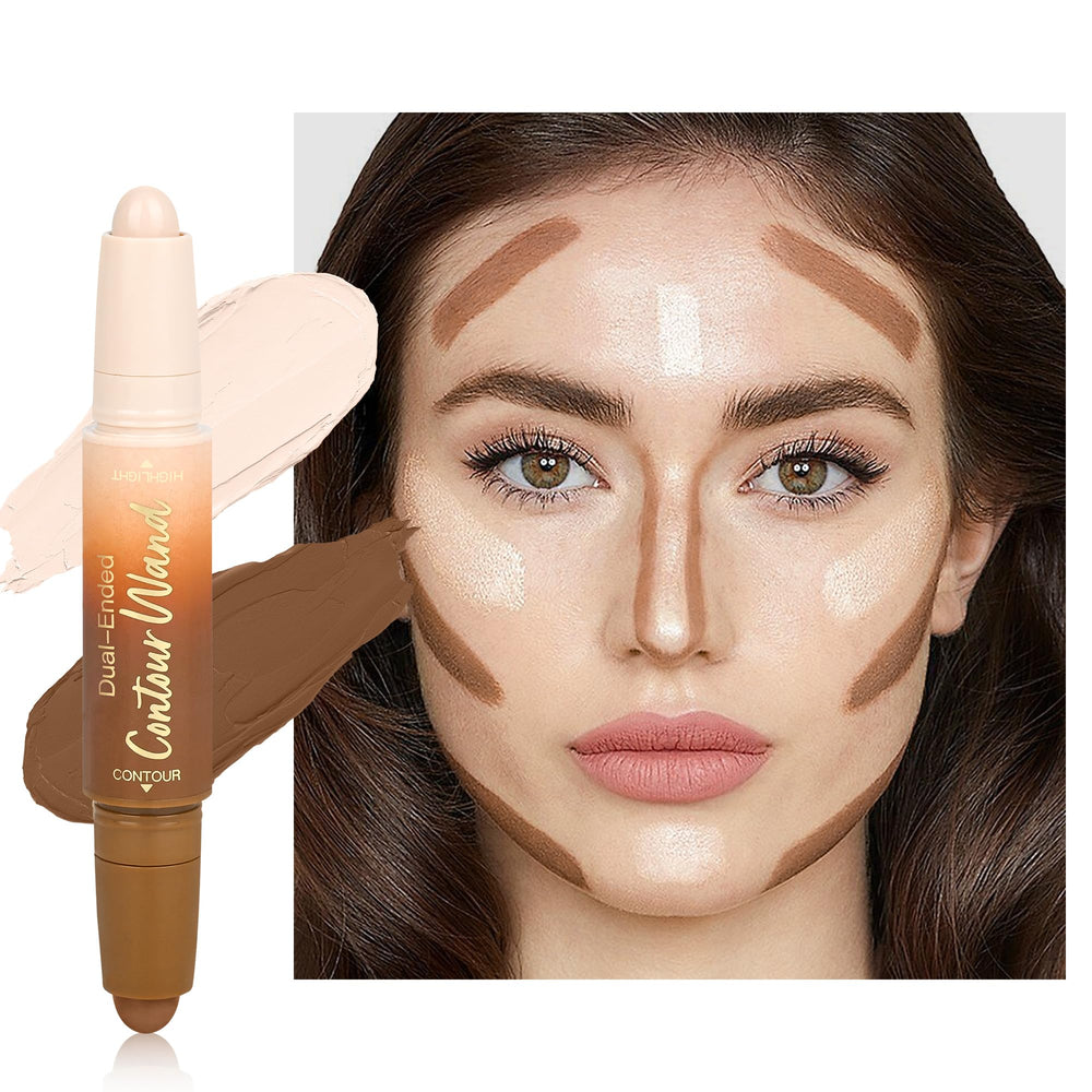 Anwuozu front packaging showing dual-ended contour highlighter for easy travel