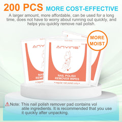 ANYINS used pad with removed polish illustrating quick cleanup advantage