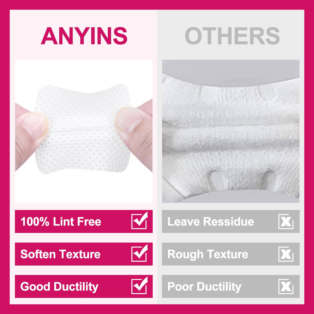 ANYINS wipe soaked with remover showing high absorbency benefit