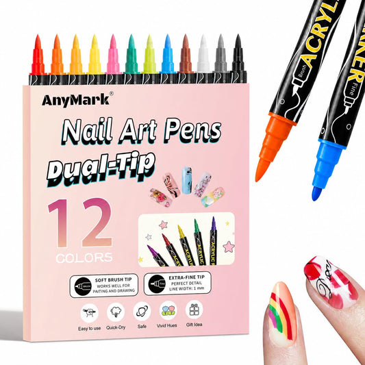 AnyMark front packaging showing 12 colors and compact kit benefits