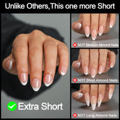 Anyos close-up of sealed gel French tip detail for durable glossy finish