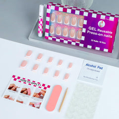Anyos in-use image of woman applying press-on nails fast for event-ready style
