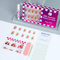 Anyos mocha French accessories laid out with glue and adhesive tabs
