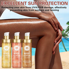 AOAZXBB lifestyle beach model demonstrates sunscreen protection and radiant skin