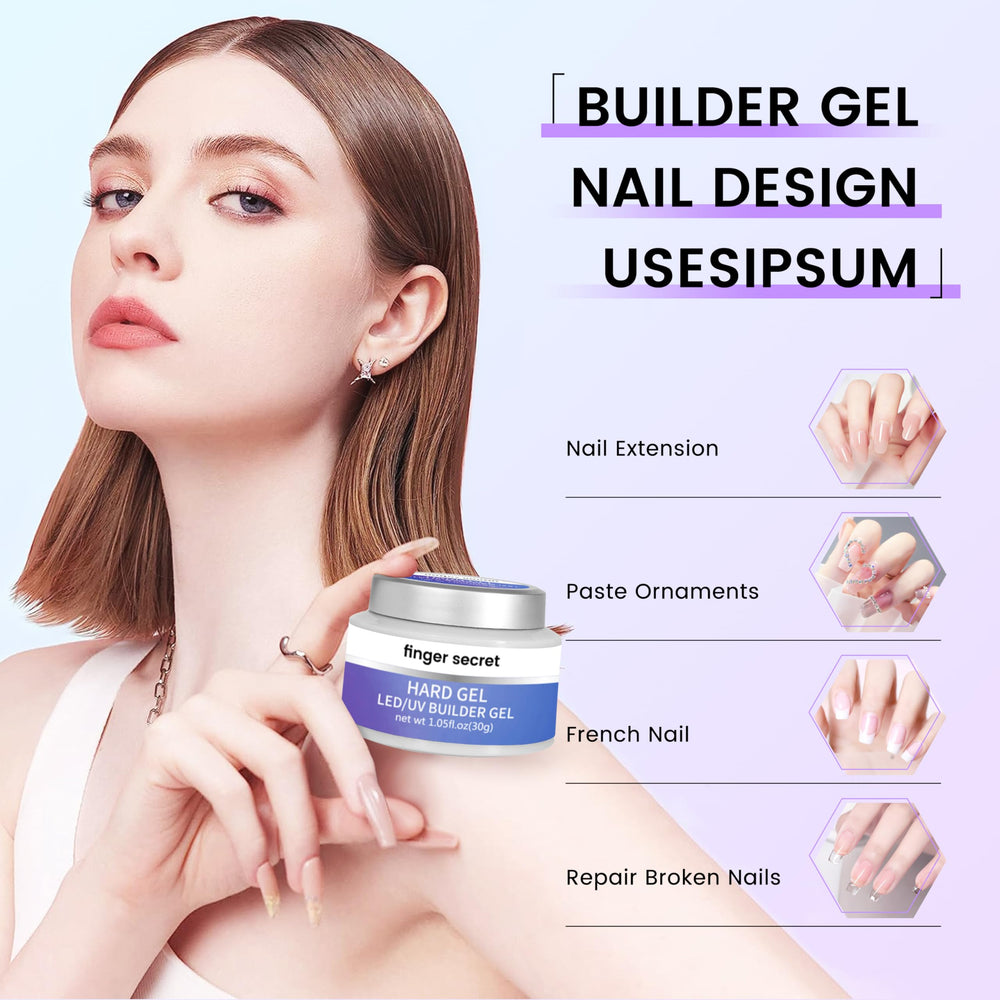 AOBOO gel applied on a nail form demonstrating extension shaping benefit