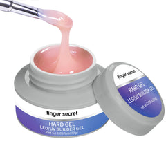 AOBOO front packaging of hard builder gel showing nude color and professional use benefit