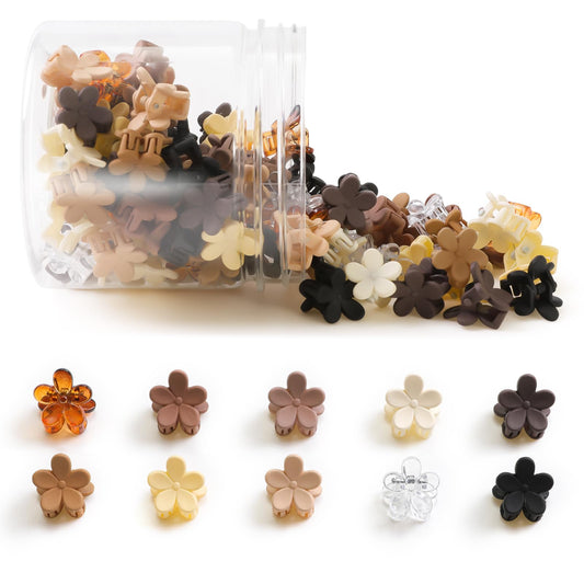 AOENJIE front packaging showing 100 mini flower clips, great for bulk styling