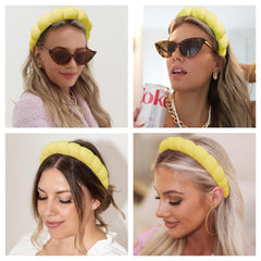 AOENJIE headband in use during face washing protecting hairline