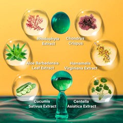 Aoiiha single patch with visible serum droplet for hydration boost