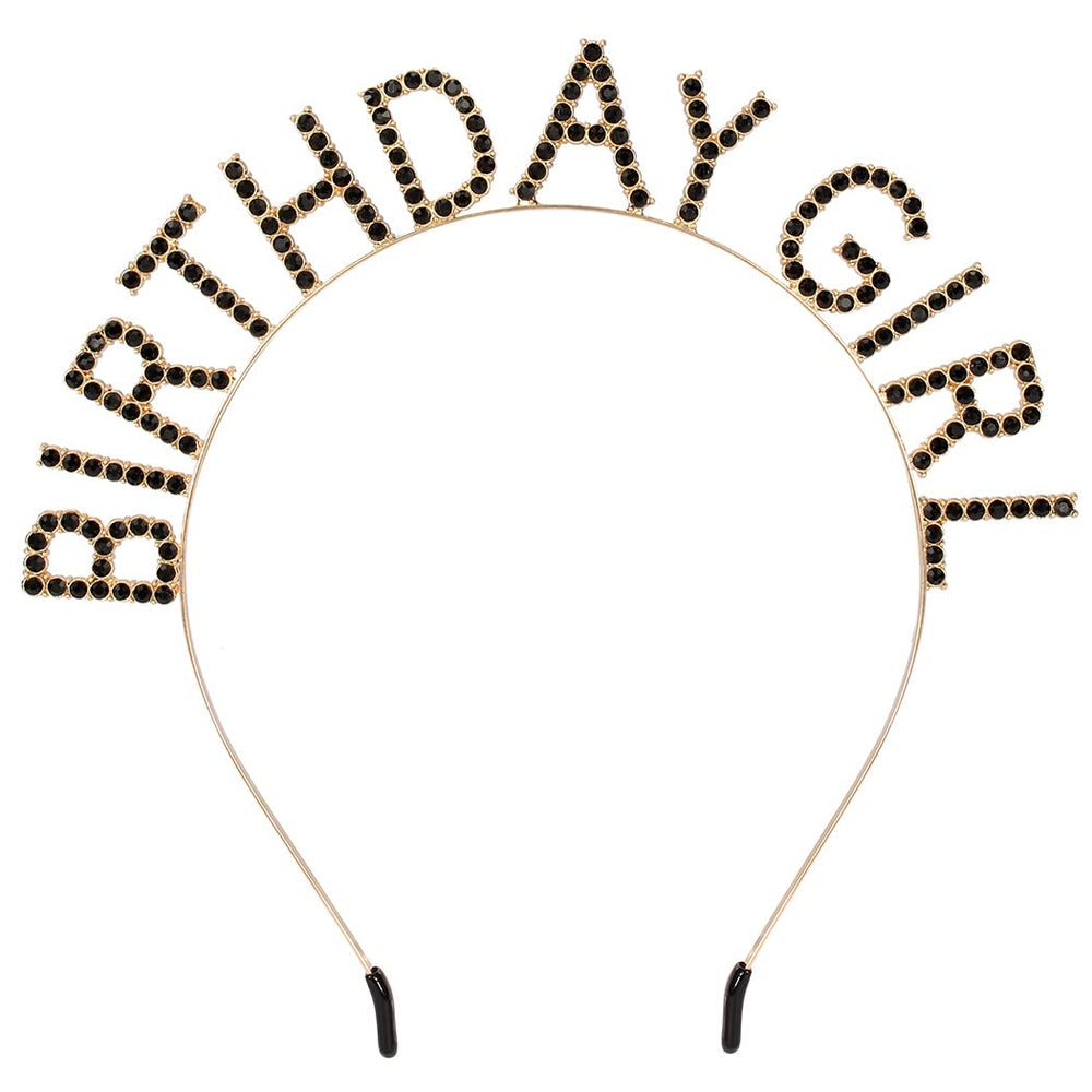 AOPRIE gold tiara front view adds sparkle to party looks