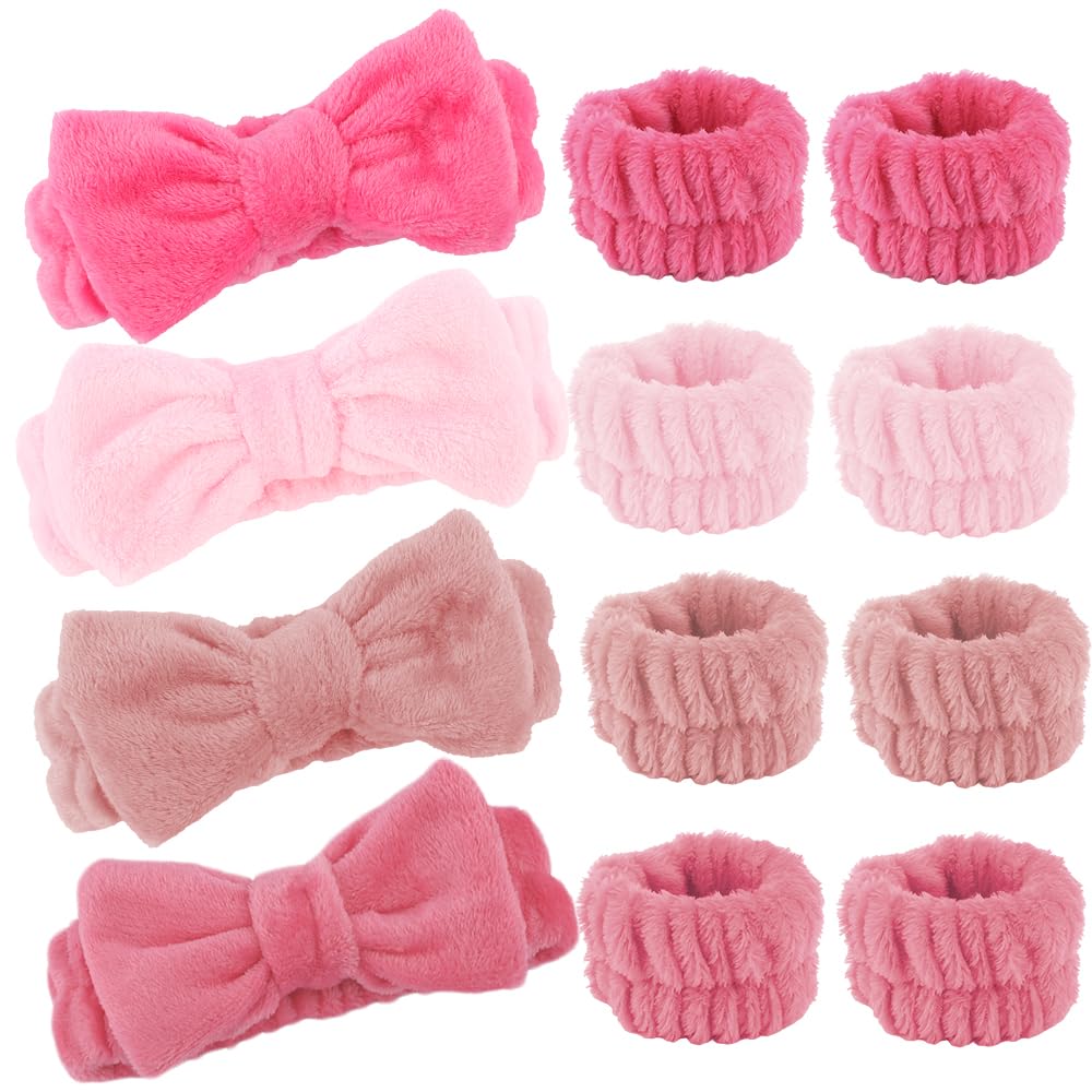AOPRIE headband front view showing colorful 12-pack keeping hair tidy