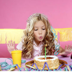 AOPRIE headband in birthday party scene, eye-catching celebratory accessory