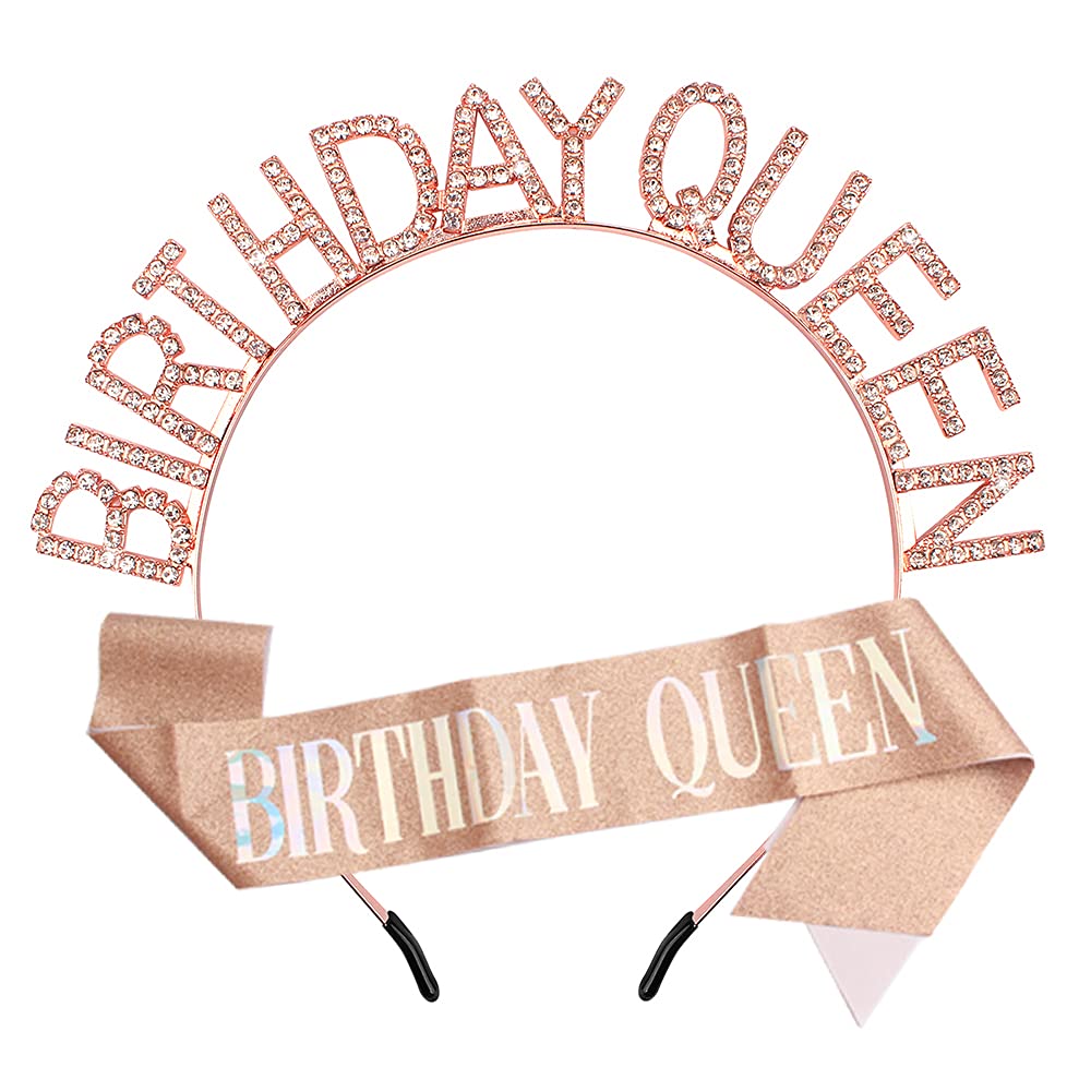 AOPRIE rose gold crown front view showing elegant sparkle