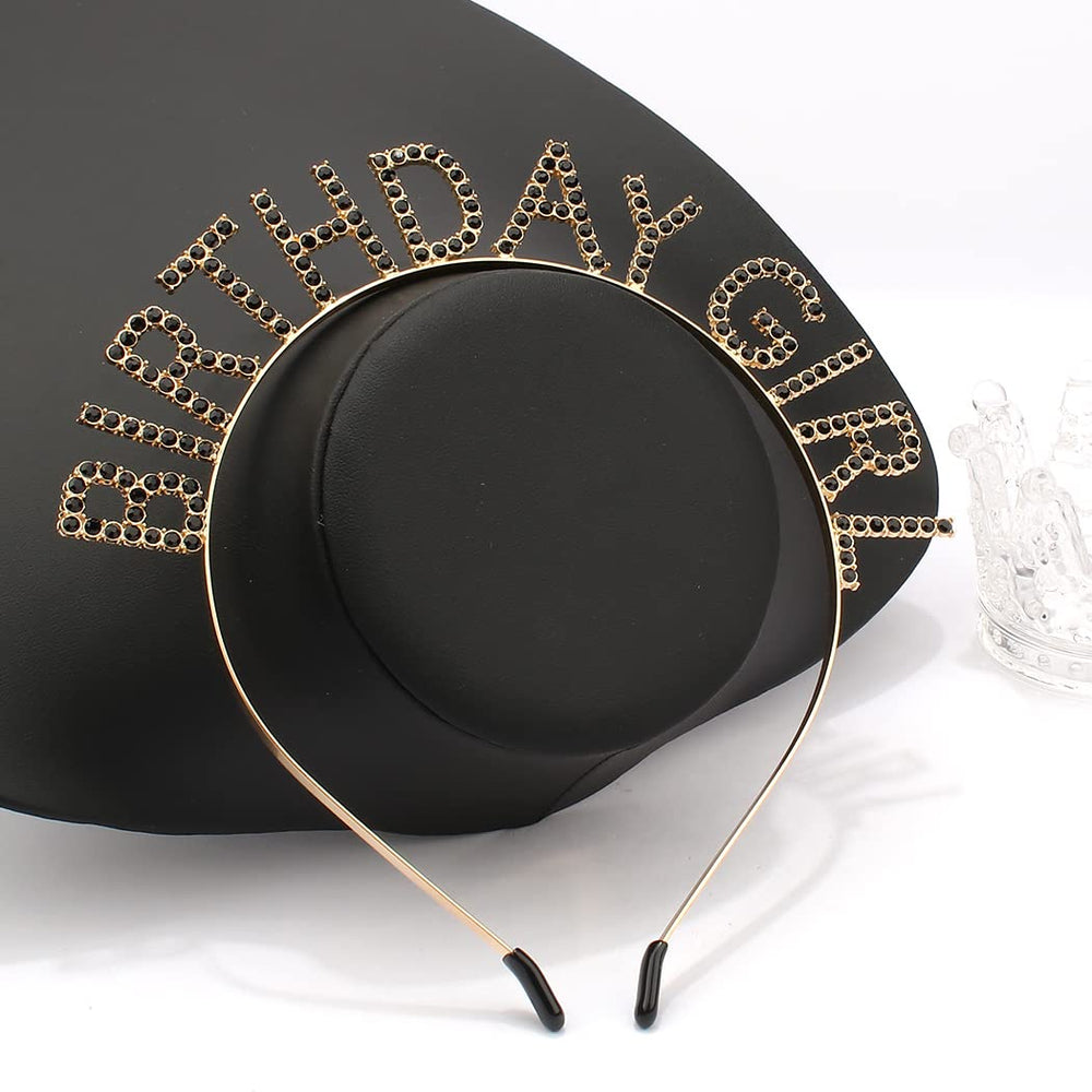 AOPRIE tiara on model demonstrates one-size fit and scale