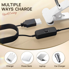 AORAEM USB cable and plug powering the lamp for portable use on the go