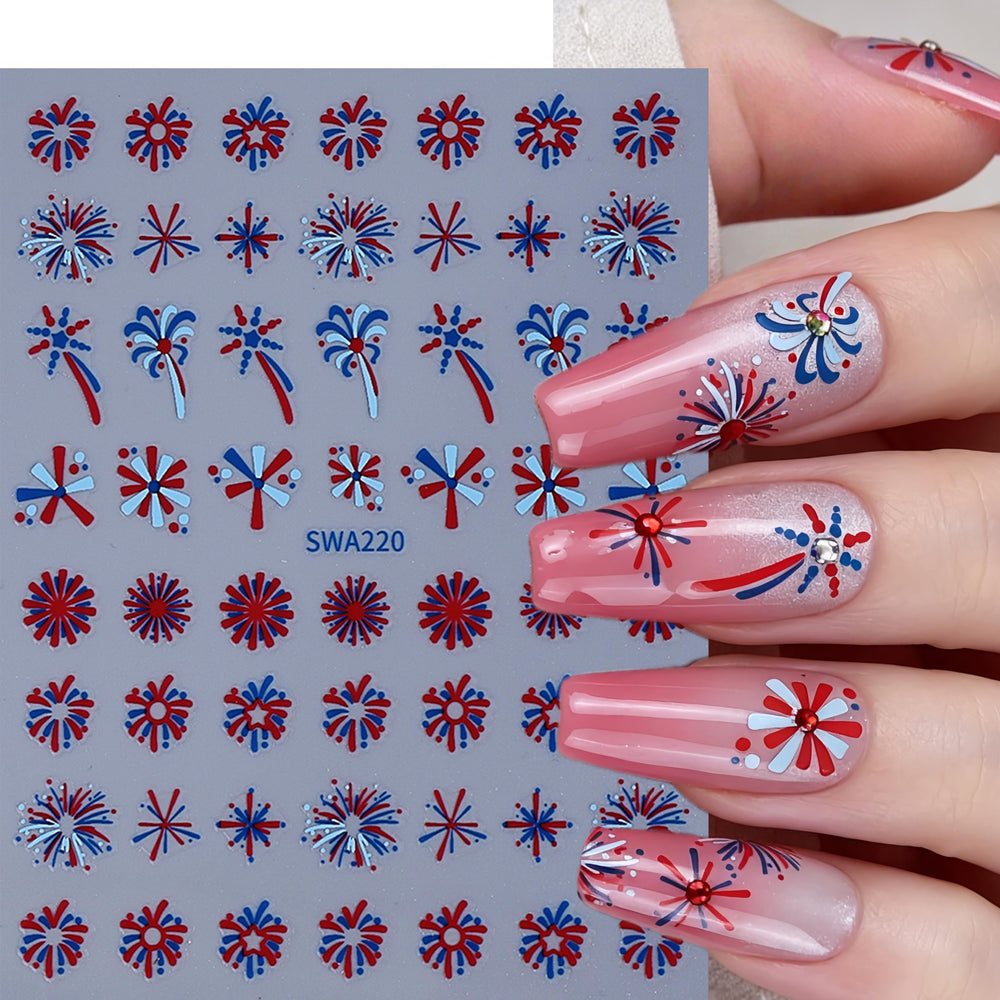 Aoustratum sheet layout displaying fireworks and star designs for easy selection