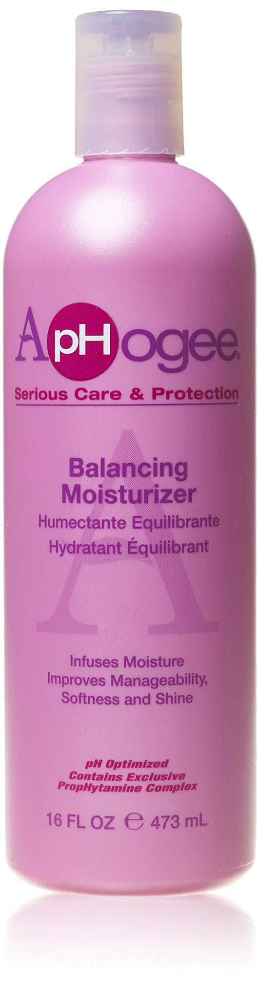 Aphogee Balancing Moisturizer front packaging showing 16-ounce jar and clear label for easy identification and economical size