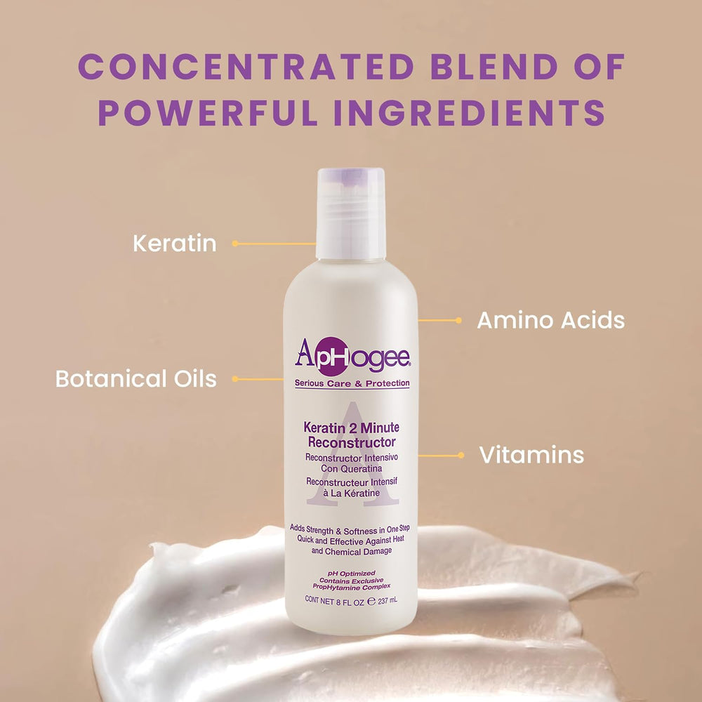 Aphogee applied to damp hair demonstrating detangling and manageability