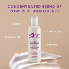 Aphogee applied to damp hair demonstrating detangling and manageability