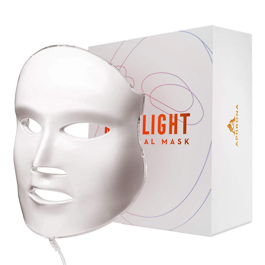 Aphrona Moonlight mask front view showing full-face LED coverage and even light