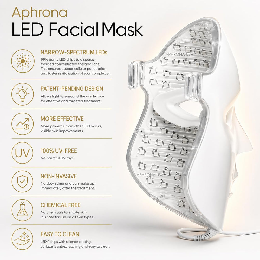Aphrona mask held in hand to show compact scale and portability benefit