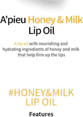 A'PIEU oil texture close-up illustrating lightweight, non-sticky glossy finish