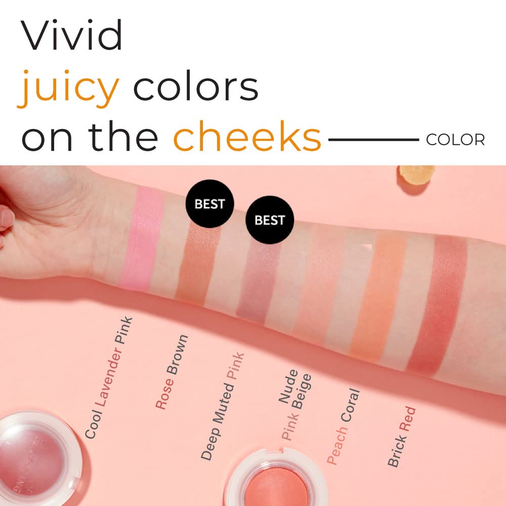 A'PIEU Juicy-Pang application with finger demonstrating easy fingertip blending benefit