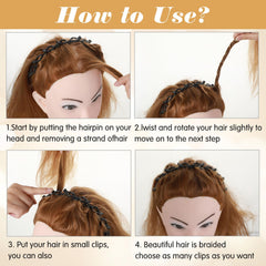 Apojgitn black headband on curly hair keeping front sections tidy and styled