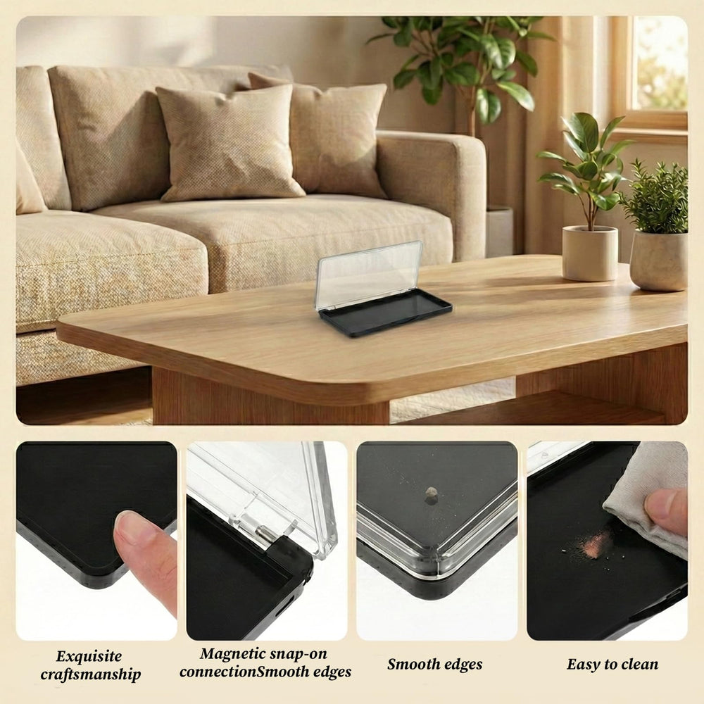 apojgitn size scale with credit card illustrating slim profile for purse or carry-on