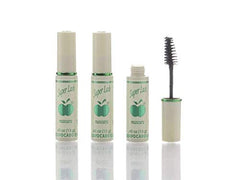 APPLE MASCARA wand closeup showing bristle texture and smooth avocado-black formula