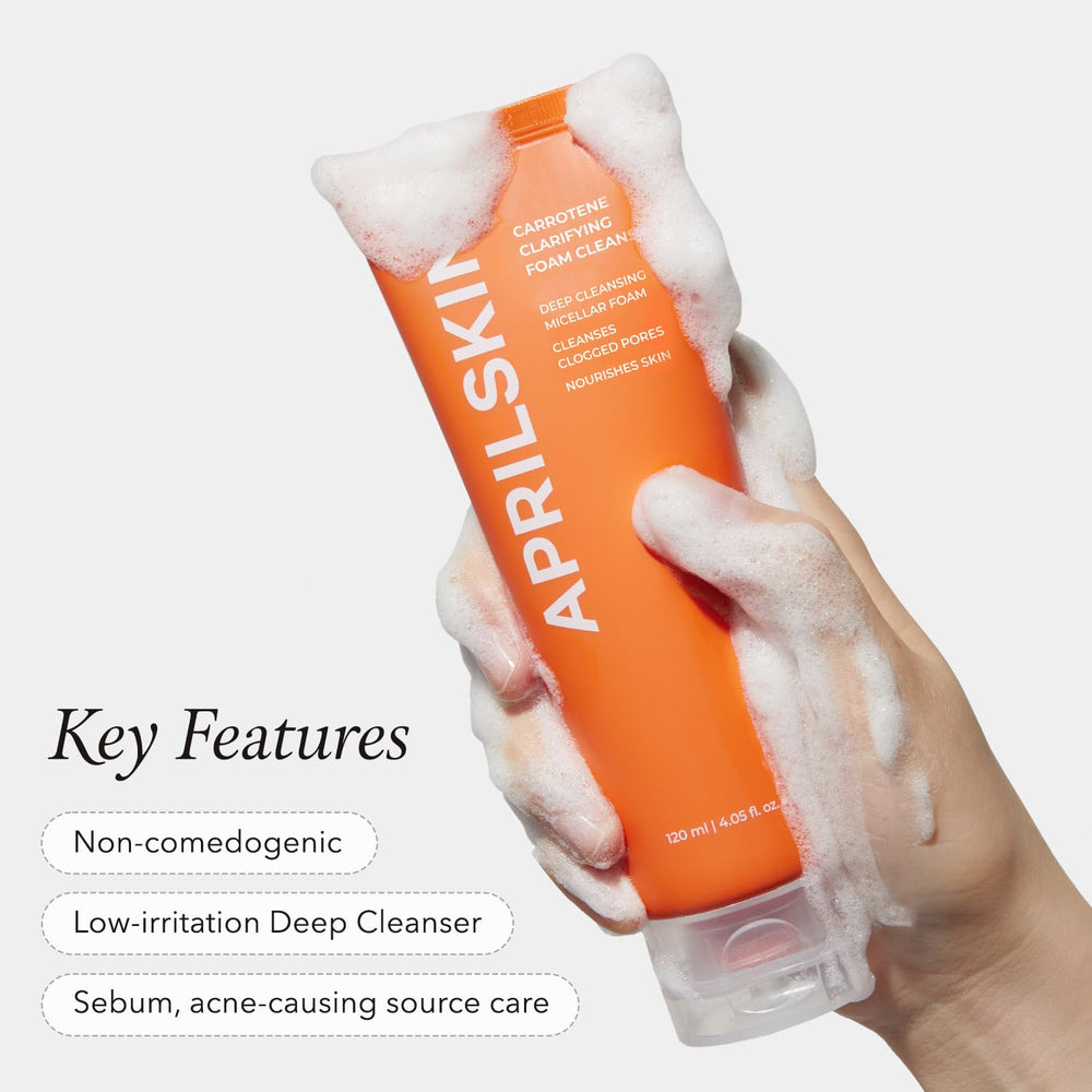 APRILSKIN close-up label with ingredient highlights conveying transparency