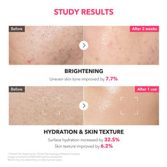 APRILSKIN toner placed with serum and moisturizer for layering