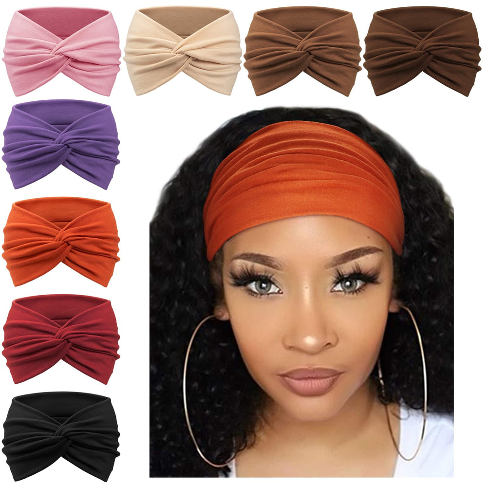 AQOKKA front view of eight-pack headbands showing color variety and compact packaging benefit